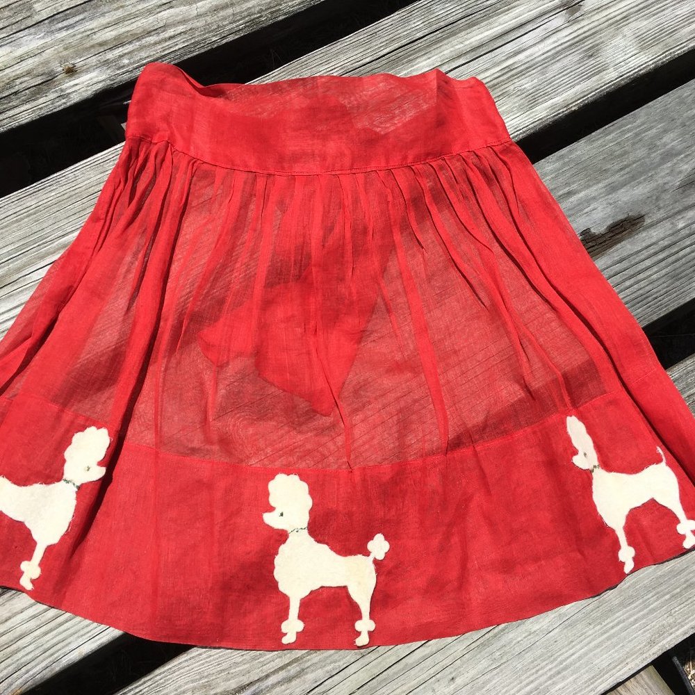 Vintage 1940's Poodle Hostess Apron.